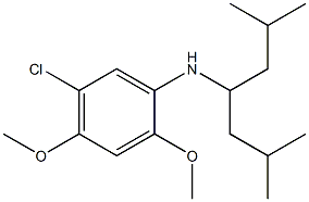 5-chloro-N-(2,6-dimethylheptan-4-yl)-2,4-dimethoxyaniline 结构式