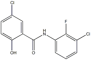 5-chloro-N-(3-chloro-2-fluorophenyl)-2-hydroxybenzamide 结构式