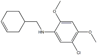 5-chloro-N-(cyclohex-3-en-1-ylmethyl)-2,4-dimethoxyaniline 结构式