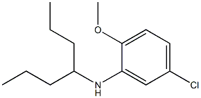 5-chloro-N-(heptan-4-yl)-2-methoxyaniline 结构式