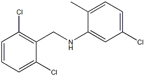 5-chloro-N-[(2,6-dichlorophenyl)methyl]-2-methylaniline 结构式