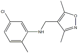 5-chloro-N-[(3,5-dimethyl-1,2-oxazol-4-yl)methyl]-2-methylaniline 结构式