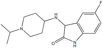 5-fluoro-3-{[1-(propan-2-yl)piperidin-4-yl]amino}-2,3-dihydro-1H-indol-2-one 结构式