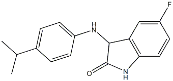 5-fluoro-3-{[4-(propan-2-yl)phenyl]amino}-2,3-dihydro-1H-indol-2-one 结构式