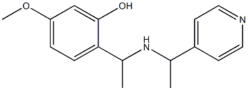 5-methoxy-2-(1-{[1-(pyridin-4-yl)ethyl]amino}ethyl)phenol 结构式