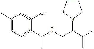 5-methyl-2-(1-{[3-methyl-2-(pyrrolidin-1-yl)butyl]amino}ethyl)phenol 结构式
