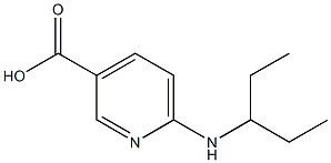 6-(pentan-3-ylamino)pyridine-3-carboxylic acid 结构式