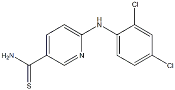 6-[(2,4-dichlorophenyl)amino]pyridine-3-carbothioamide 结构式