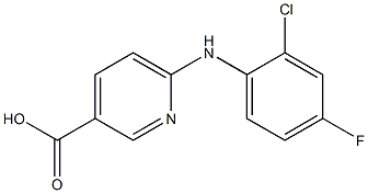 6-[(2-chloro-4-fluorophenyl)amino]pyridine-3-carboxylic acid 结构式