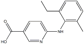 6-[(2-ethyl-6-methylphenyl)amino]pyridine-3-carboxylic acid 结构式