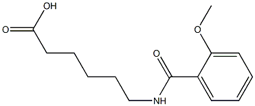 6-[(2-methoxybenzoyl)amino]hexanoic acid 结构式