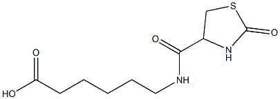 6-[(2-oxo-1,3-thiazolidin-4-yl)formamido]hexanoic acid 结构式