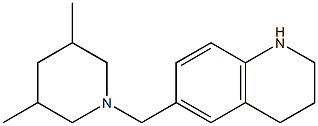 6-[(3,5-dimethylpiperidin-1-yl)methyl]-1,2,3,4-tetrahydroquinoline 结构式