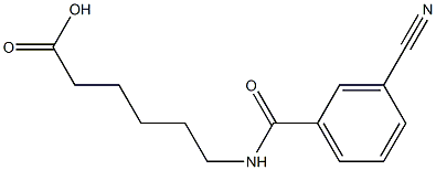 6-[(3-cyanophenyl)formamido]hexanoic acid 结构式