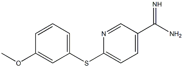 6-[(3-methoxyphenyl)sulfanyl]pyridine-3-carboximidamide 结构式