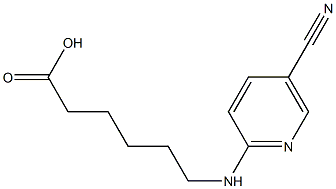 6-[(5-cyanopyridin-2-yl)amino]hexanoic acid 结构式