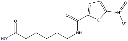 6-[(5-nitrofuran-2-yl)formamido]hexanoic acid 结构式