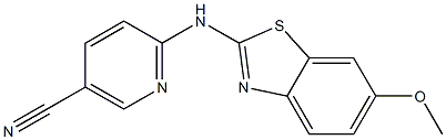 6-[(6-methoxy-1,3-benzothiazol-2-yl)amino]nicotinonitrile 结构式