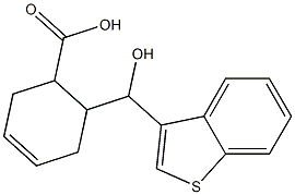 6-[1-benzothiophen-3-yl(hydroxy)methyl]cyclohex-3-ene-1-carboxylic acid 结构式