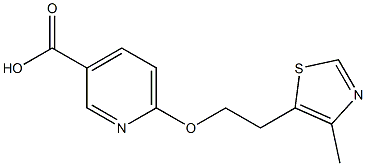 6-[2-(4-methyl-1,3-thiazol-5-yl)ethoxy]pyridine-3-carboxylic acid 结构式