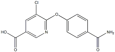 6-[4-(aminocarbonyl)phenoxy]-5-chloronicotinic acid 结构式