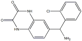 6-[amino(2-chlorophenyl)methyl]-1,2,3,4-tetrahydroquinoxaline-2,3-dione 结构式