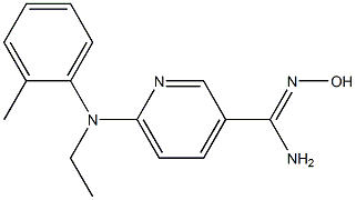 6-[ethyl(2-methylphenyl)amino]-N'-hydroxypyridine-3-carboximidamide 结构式