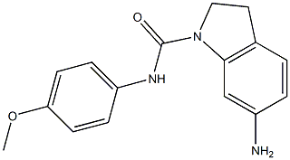 6-amino-N-(4-methoxyphenyl)-2,3-dihydro-1H-indole-1-carboxamide 结构式