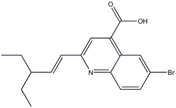 6-bromo-2-[(1E)-3-ethylpent-1-enyl]quinoline-4-carboxylic acid 结构式