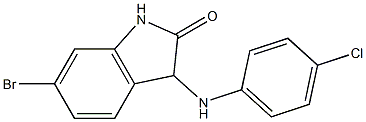 6-bromo-3-[(4-chlorophenyl)amino]-2,3-dihydro-1H-indol-2-one 结构式