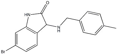 6-bromo-3-{[(4-methylphenyl)methyl]amino}-2,3-dihydro-1H-indol-2-one 结构式