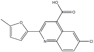 6-chloro-2-(5-methylfuran-2-yl)quinoline-4-carboxylic acid 结构式