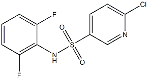 6-chloro-N-(2,6-difluorophenyl)pyridine-3-sulfonamide 结构式