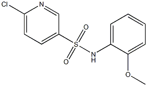 6-chloro-N-(2-methoxyphenyl)pyridine-3-sulfonamide 结构式