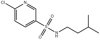 6-chloro-N-(3-methylbutyl)pyridine-3-sulfonamide 结构式