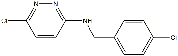 6-chloro-N-[(4-chlorophenyl)methyl]pyridazin-3-amine 结构式