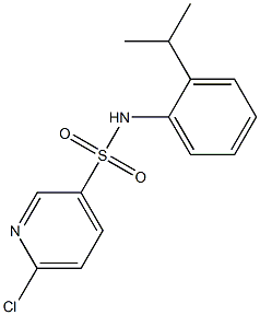 6-chloro-N-[2-(propan-2-yl)phenyl]pyridine-3-sulfonamide 结构式