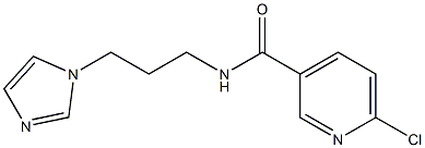 6-chloro-N-[3-(1H-imidazol-1-yl)propyl]pyridine-3-carboxamide 结构式