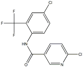 6-chloro-N-[4-chloro-2-(trifluoromethyl)phenyl]pyridine-3-carboxamide 结构式