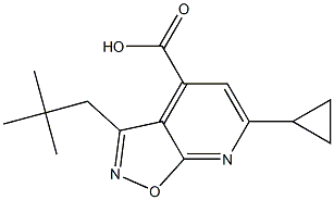 6-cyclopropyl-3-neopentylisoxazolo[5,4-b]pyridine-4-carboxylic acid 结构式