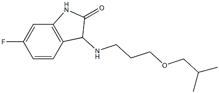 6-fluoro-3-{[3-(2-methylpropoxy)propyl]amino}-2,3-dihydro-1H-indol-2-one 结构式