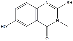 6-hydroxy-2-mercapto-3-methylquinazolin-4(3H)-one 结构式