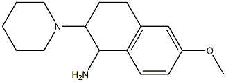 6-methoxy-2-(piperidin-1-yl)-1,2,3,4-tetrahydronaphthalen-1-amine 结构式