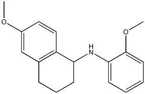 6-methoxy-N-(2-methoxyphenyl)-1,2,3,4-tetrahydronaphthalen-1-amine 结构式