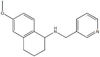 6-methoxy-N-(pyridin-3-ylmethyl)-1,2,3,4-tetrahydronaphthalen-1-amine 结构式