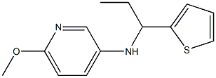 6-methoxy-N-[1-(thiophen-2-yl)propyl]pyridin-3-amine 结构式