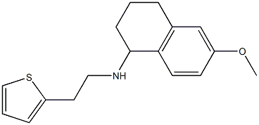 6-methoxy-N-[2-(thiophen-2-yl)ethyl]-1,2,3,4-tetrahydronaphthalen-1-amine 结构式