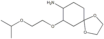 7-[2-(propan-2-yloxy)ethoxy]-1,4-dioxaspiro[4.5]decan-8-amine 结构式