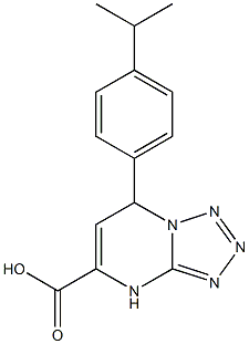 7-[4-(propan-2-yl)phenyl]-4H,7H-[1,2,3,4]tetrazolo[1,5-a]pyrimidine-5-carboxylic acid 结构式