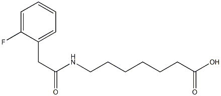 7-{[(2-fluorophenyl)acetyl]amino}heptanoic acid 结构式